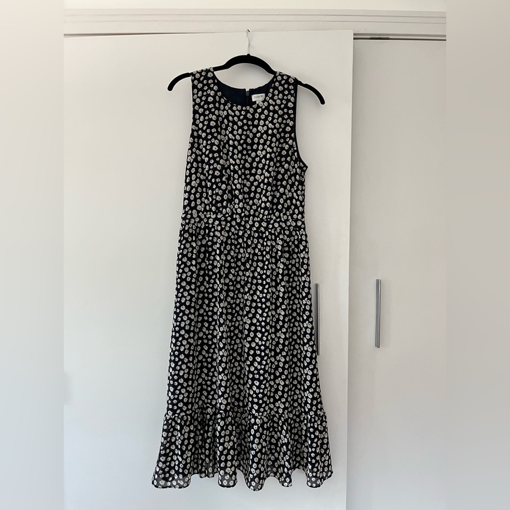 JCrew navy flower dress.